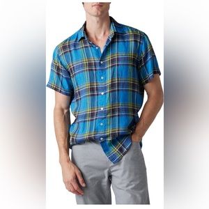 NWOT RODD & GUNN Parry Channel Sports Fit 100% Linen Shirt Size Small